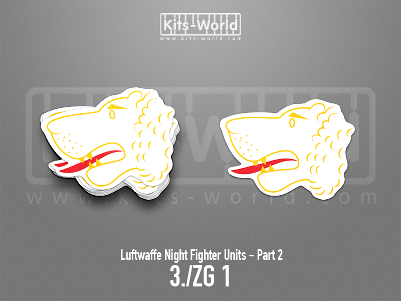 Kitsworld SAV Sticker - Luftwaffe Night Fighters - 3./ZG 1 W:100mm x H:75mm 